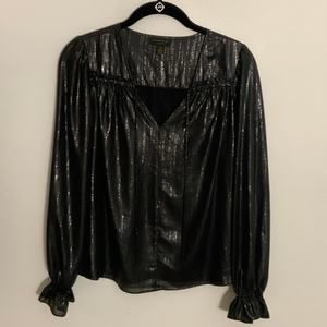 Current Air Shimmering Black blouse size xs‎